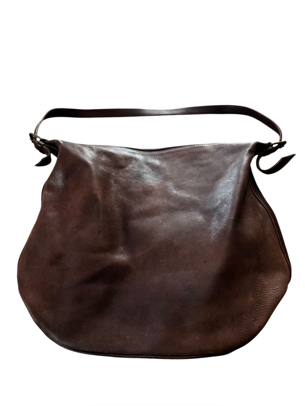 Vintage Banana Republic Travel & Safari Clothing Co Leather Brown Hobo Bag
